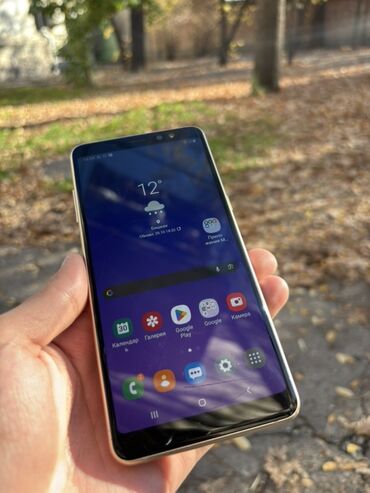хонор 7 а: Samsung Galaxy A8 Plus 2018, Колдонулган, 32 ГБ, түсү - Алтын, 2 SIM
