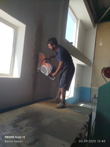 Beton işləri: #Betonkesme #betondeşmə Beton kubik kərpic - dən kəsim deşim — 4