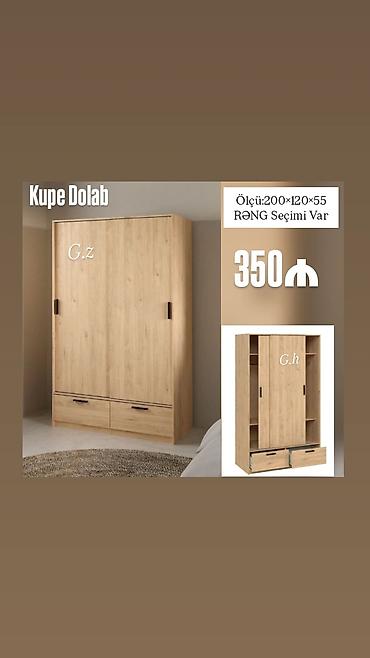 skamya sekilleri: Kupe dolab - Model: Sürgülü qapılı kupe dolab - Ölçü: 200 × 120 × 55 — 1