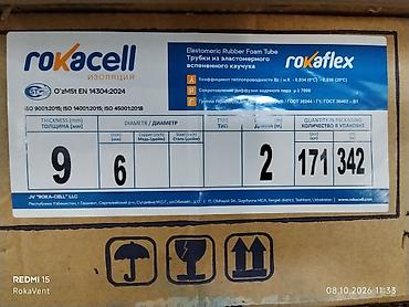 Түтүктөр үчүн жылуулагычтар: Трубная изоляция ROKAFLEX вспененный каучук - Материал: эластомерный lalafo.kg да — 5 Түтүктөр үчүн жылуулагычтар: Трубная изоляция ROKAFLEX вспененный каучук - Материал: эластомерный — 5