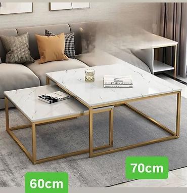 Stilski klub stolovi: Moderan klub sto za dnevni boravak – 120×60 cm - Dimenzije: 120 × 60 — 9