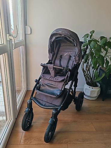 Kolica za bebe: Bebetto dečija kolica 3u1, tamno siva– auto sedište jaje-sinteza — 3