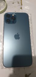 iphone 12 купить бу: IPhone 12 Pro Max, Колдонулган, 256 ГБ, Pacific Blue, Коргоочу айнек, Каптама, Кабель, 100 %