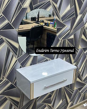 Тумбы: Divar tipi asma tumbalar – 3 model - Rəng və dekor: ağ parlaq, boz — 3