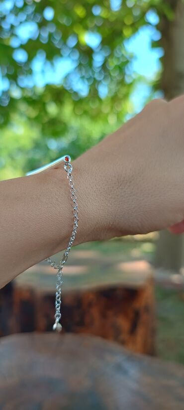 Narukvice: Čvrsta narukvica, Handmade, Materijal: Srebro — 4