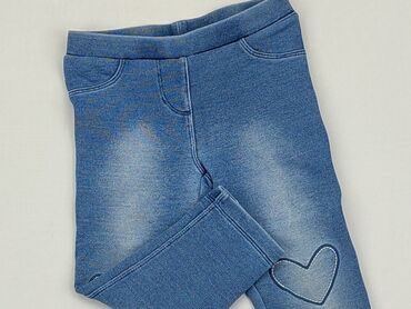 spodnie jeans myszka miki: Denim pants, 9-12 months, condition - Good