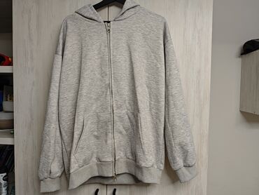 Толстовки: Зип-худи, Oversize, Серый цвет, Размер L-XL, Новое. Самовывоз