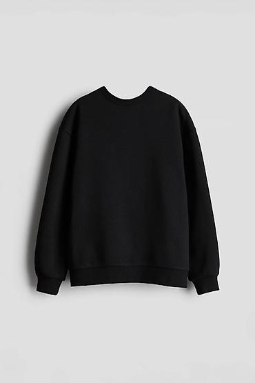 dəri pencek: Topdan və pərakəndə Qara rəngli basic sweatshirt - Model: Unisex — 1