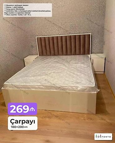 Ev və bağ: Məhsul: Çarpayı Ölçü: 160×200 sm Xüsusiyyətlər: - Mexanizm — 1