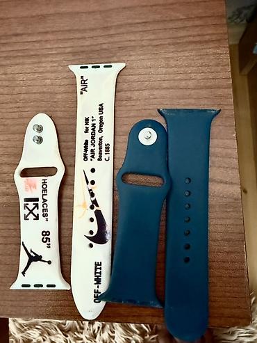 sazz problem: Apple Watch Series 7. 44mm mavi alüminium korpus, toxumalı elastik — 10
