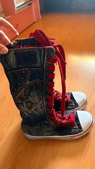 cins walvar: Denim materialdan hündür boğaz idman ayaqqabısı (snikers) – unikal — 9