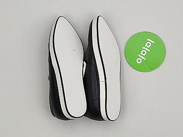 klapki hermes paris: Czarne slip-ony damskie LU BOO, rozmiar 36 - Model: slip-on z — 3