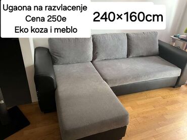 stalak za kupanje bebe: Ugaona garnitura od eko koze i mebla
u odlicnom stanju.
Telefon