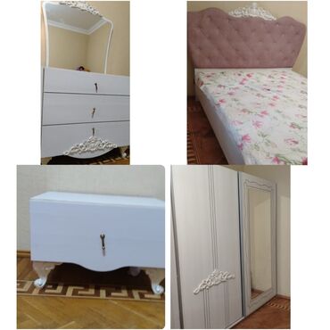 Sifarişlə masa və oturacaq dəstləri: İkinəfərlik çarpayı, Dolab, Termo, 2 tumba, İşlənmiş