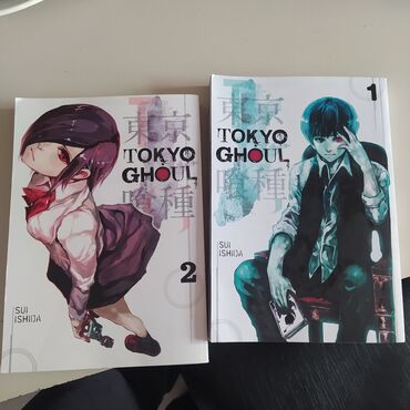 Komikslər, manqa: Tokyo Ghoul ingilis dilinde - 2 cild elde var: Volume 1 və Volume 2 -