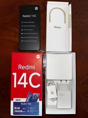 мышка на телефон: Redmi, Redmi 14C, Новый, 256 ГБ, цвет - Черный, 2 SIM