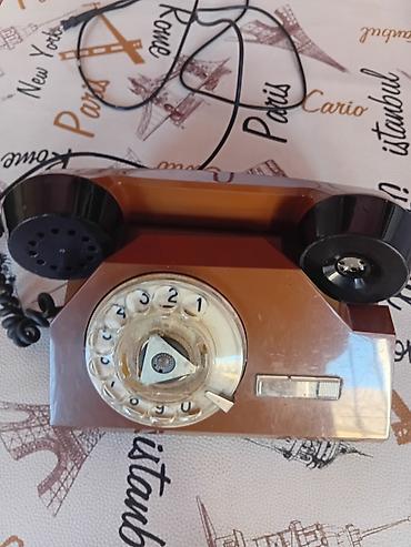 retro gramofon: Stasionar telefon Simli, İşlənmiş, Ünvandan götürmə — 2