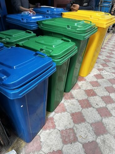 шредеры 100 на колесиках: Материал: Пластик, На колесах, 120 л