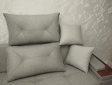 first home tekstil: Boz rəngli dekorativ yastıq dəsti - Komplekt: 4 ədəd dekorativ yastıq — 1