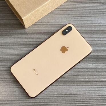 iphone xs max yeni: IPhone Xs Max, 64 GB, Qızılı, Simsiz şarj, Face ID