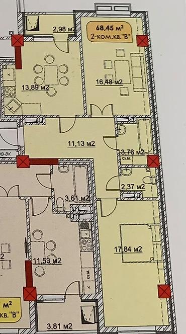 квартип: Элитка, 2 комнаты, 68 м² — 3