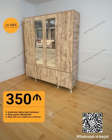 Divanlar: Açılan, 3 qapılı Düz dolab, Qarderob, paltar dolabı