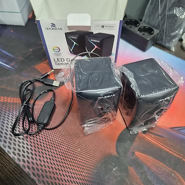 Комплектующие для ПК: Колонки 6w RAZEAK LED Gaming Speakee gsp-x5 rgb USB AUX, новые — 3