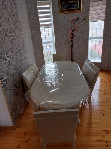 metbex masa ve oturacaqlar: Qonaq otağı üçün, Oval masa, 6 stul