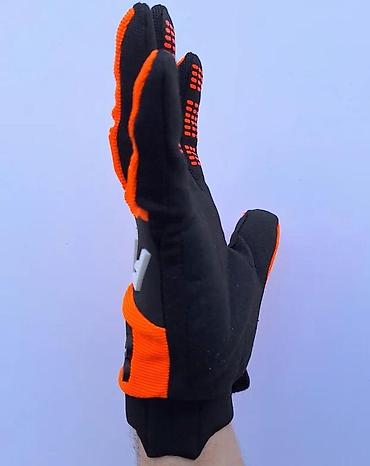Oprema za bicikliste: FOX motocross/riderske rukavice – narandžasto/crne - Gornji deo od — 7