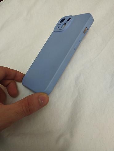 Elektronika: Məhsul: (iPhone 13) üçün silikon qoruyucu örtük - Rəng: açıq mavi — 3