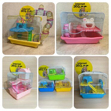 Зоотовары: Продаются клетки для хомячков, кроликов, морских свинок, ежей. Есть — 3