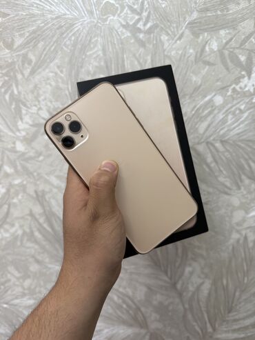 iphone 11 цена бишкек бу: IPhone 11 Pro Max, Колдонулган, 256 ГБ, Matte Gold, Коргоочу айнек, Куту, 74 %