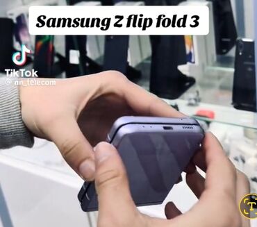 samsung z fold 2 qiymeti: Samsung Z Flip, 8 GB, цвет - Синий, Отпечаток пальца