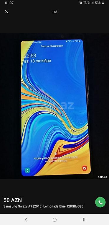 iphone 11 pro 128: Samsung Galaxy A9, 128 GB, rəng - Mavi, İki sim kartlı — 1