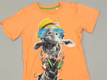 pomarańczowa koszulka dziecięca: T-shirt, 8 years, 122-128 cm, condition - Good