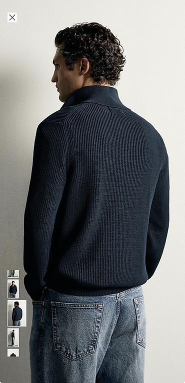Свитера: Мужской свитер, M, Zara, Новый, цвет - Синий, Самовывоз, Платная доставка — 2