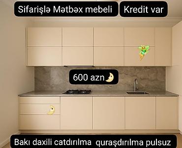 xususi hazırlanmış mebel: Sifarişlə mətbəx mebeli – müasir, minimalist dizayn. Üst və alt — 1