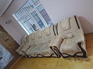 Mebel: İşlənmiş, Klassik divan, 2 kreslo, Bazasız, Açılan — 2
