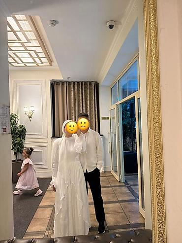 Үлпөт көйнөктөрү: Белое платье для никаха/тоя и фотосессий. - Цвет: белый (айвори не — 2