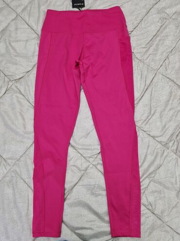 Leggings, Bike shorts: S (EU 36), M (EU 38), Polyester, color - Pink, Single-colored
