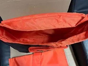 Futrole i torbe za laptopove: Torba za rame (messenger) – crno-narandžasta - Moderan dizajn sa — 13