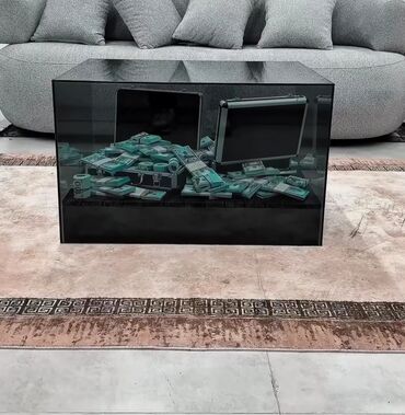 Sifarişlə jurnal masaları: Kvadrat masa, Açılmayan, Təkərsiz, Şüşə — 18