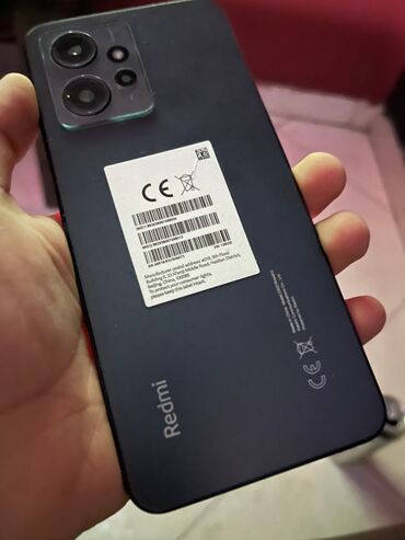əbabil quşu satılır: Xiaomi Redmi Note 12, 128 GB, rəng - Qara, 
 Zəmanət, Qırıq, Düyməli