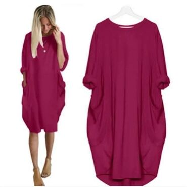 roze haljine za maturu: XL (EU 42), color - Burgundy, Other style, Long sleeves