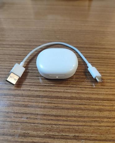 tws: Redmi buds 4 lite simsiz qulaqlıq – ağ rəngdə şarj qabı və şarj kabeli — 2
