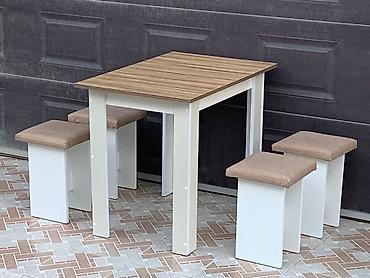 Masa və oturacaq dəstləri: Mətbəx üçün, 4 stul — 8