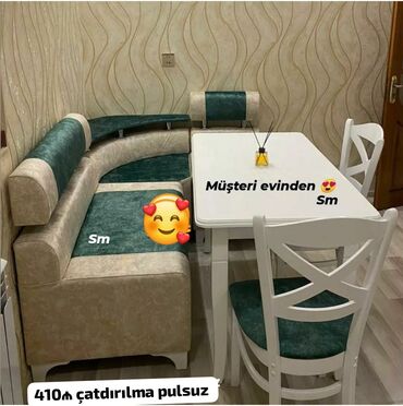 Masa və oturacaq dəstləri: Kuxna ücün masa divan desdi