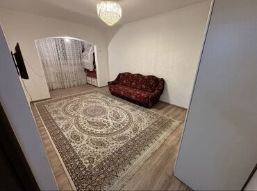 сдается квартира токмок микрорайон: 1 комната, 48 м², 106 серия улучшенная, 9 этаж, Косметический ремонт