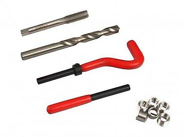 mini abrihter: Set za reparaciju navoja – Helicoil tip, u metalnoj kutiji - — 7