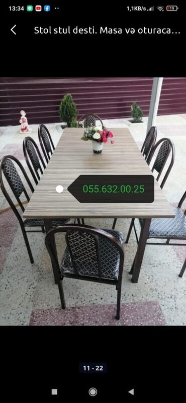Masa və oturacaq dəstləri: Tədris kursları üçün stol stul desti. Hazirliq kursları üçün masa və — 22